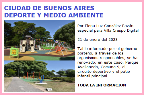 DEPORTE Y MEDIO AMBIENTE PARQUE AVELLANEDA
